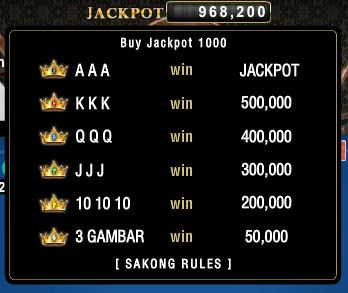 Jackpot Sakong Indo Dewa QQ